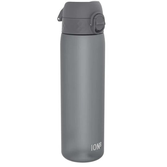 Sticla de apă Ion8 subțire rezistentă la scurgeri, Recyclon™, Gri, 500 ml