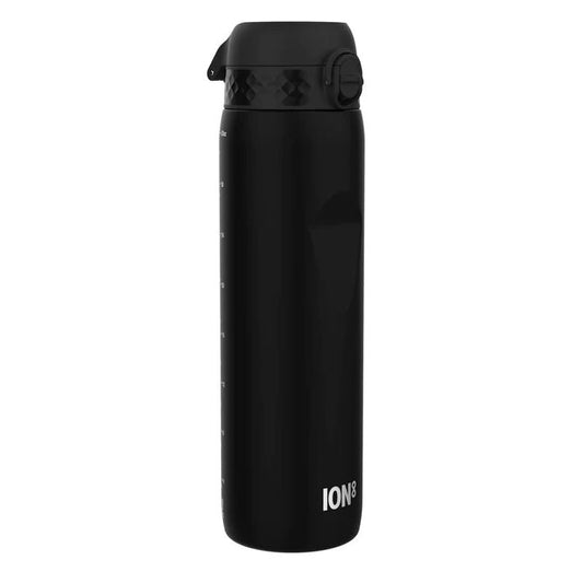 Sticla de apă Ion8 pentru copii rezistentă la scurgeri, Recyclon™, Negru, 1000 ml