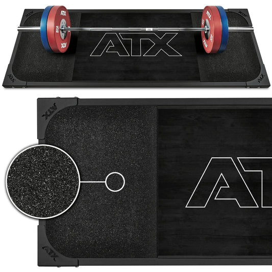 ATX® Deadlift/Weightlifting – Platforma 250 x 88 cm – Cauciuc plin granulat – ATX Black