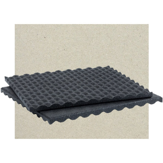 Pardoseala fitness Antishock de cauciuc, 30 mm grosime, patrat cu margine tesita, negru, 1000 kg/ m3, 1000 x 1000 mm