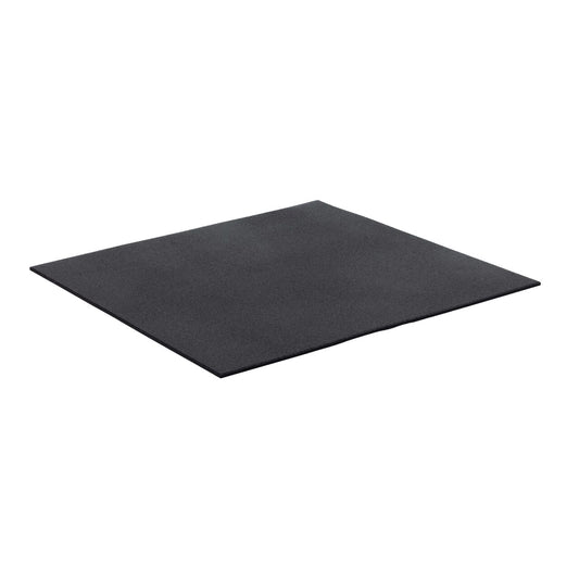 Pardoseala fitness de cauciuc, 10 mm grosime, patrat cu margine tesita, negru, 1000 kg/ m3, 1000 x 1000 mm