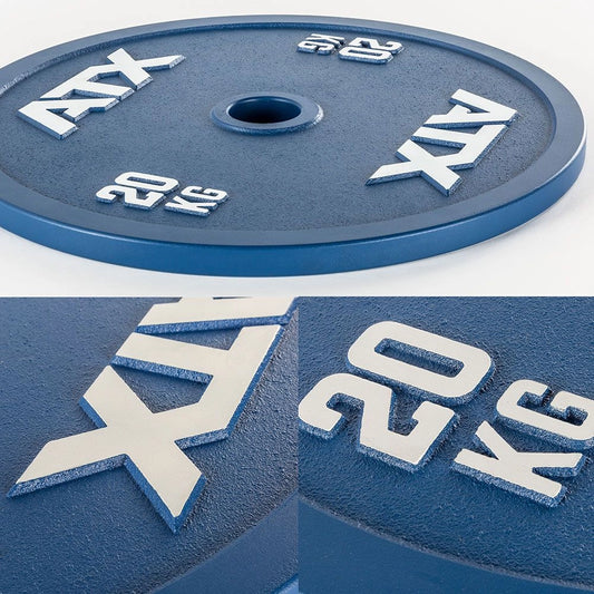 Disc olimpic din oțel calibrat ATX®, cu cod internațional de culori, de la 2,5 kg până la 25 kg