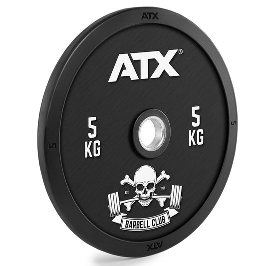 Discuri Bumper ATX® Barbell Club, negru, Ø 50 mm – 5 până la 25 kg