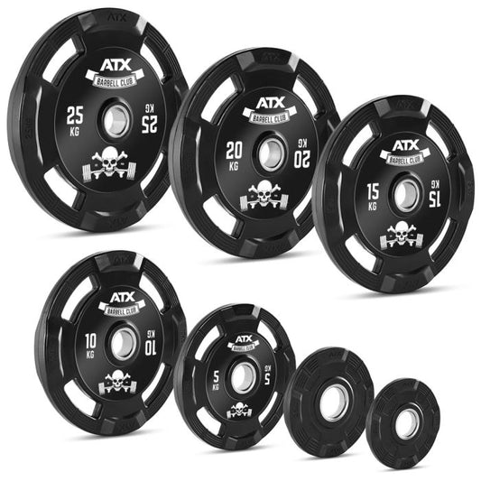 ATX® Disc fitness multigrip, Barbell Club Logo, 50 mm 1.25 - 25 kg