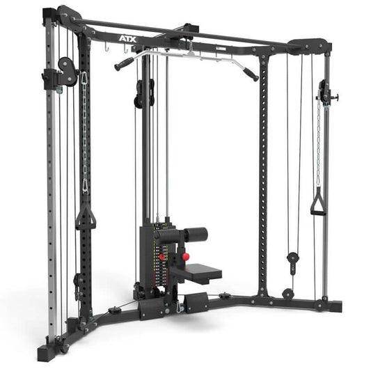 Aparat fitness ATX® multifunctional, scripete cu stiva de greutate