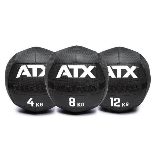 Minge pentru antrenament ATX® PVC Wall Ball – 3–12 kg, design Carbon