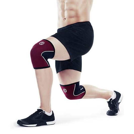 Genunchiera Rehband RX, stabilizare geununchi, 5 mm, XS - XL, Visiniu-Negru