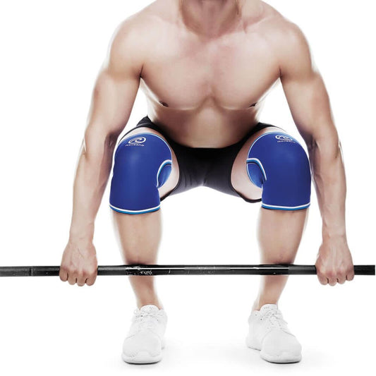 Genunchiera Rehband RX Original Knee Sleeve, 7 mm, XS - XXL, albastru