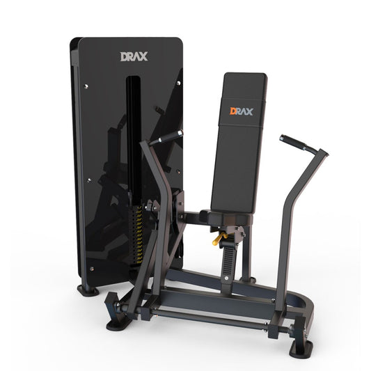 Aparat fitness Drax Chest Press pentru împins la piept cu stiva de greutate de 100 kg