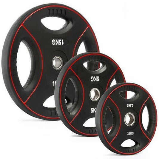 Disc fitness din polyuretan, placa de greutate, 30 mm, negru