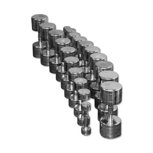 Set gantere fitness cromate, 1 - 10 kg