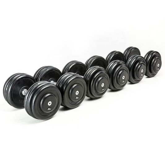 Set complet de gantere CHD - cauciuc - gradatie 2.5 kg