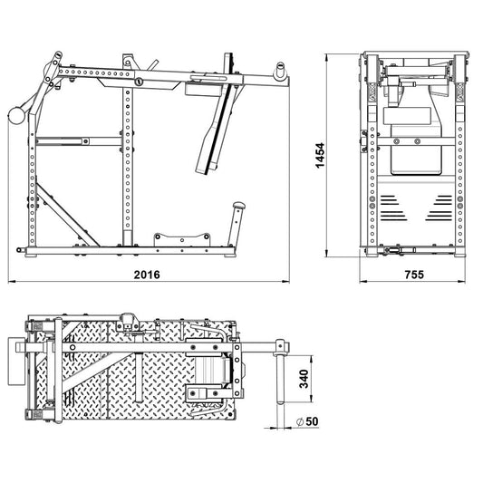 ATX® Pendulum Squat - aparat pentru genuflexiuni
