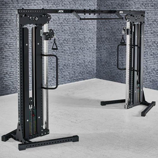Aparat fitness multifuncțional ATX®, scripete cu stivă de greutate 2 x 90 kg