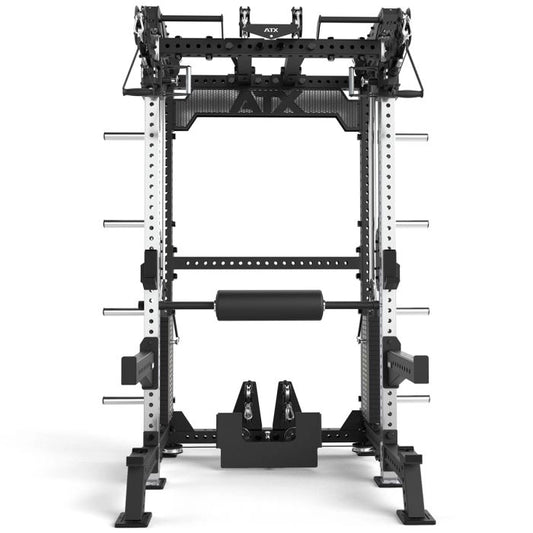 ATX® Multi-Pull Half Rack - stație multifuncțională cu stivă de greutate 2 x 90 kg, negru