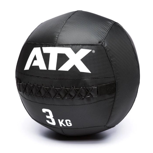 Minge pentru antrenament ATX® PVC Wall Ball – 3–12 kg, design Carbon
