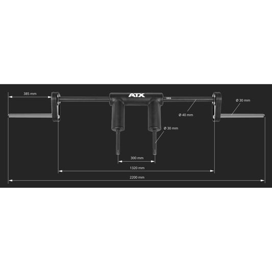 ATX® Safety Squat Bar - Bara pentru genuflexiuni - 30 mm, incarcare 300 kg
