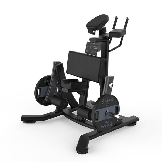 Aparat fitness SHUA pentru bicepsul femural cu incarcare pe discuri