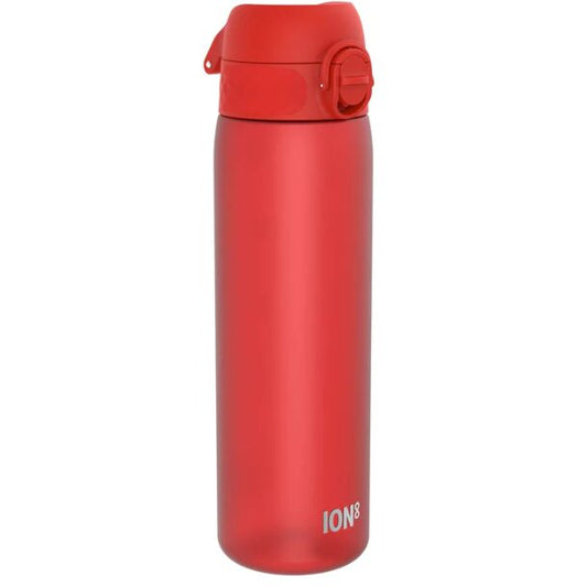 Sticla de apă Ion8 subțire rezistentă la scurgeri, Recyclon™, Rosu, 500 ml