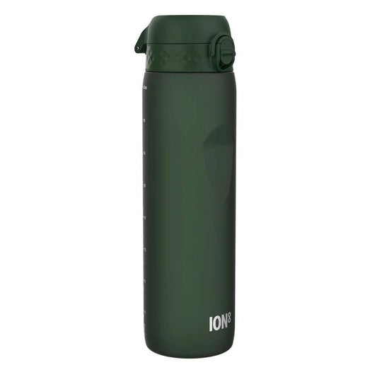 Sticla de apă Ion8 pentru copii rezistentă la scurgeri, Recyclon™, Verde Inchis, 1000 ml