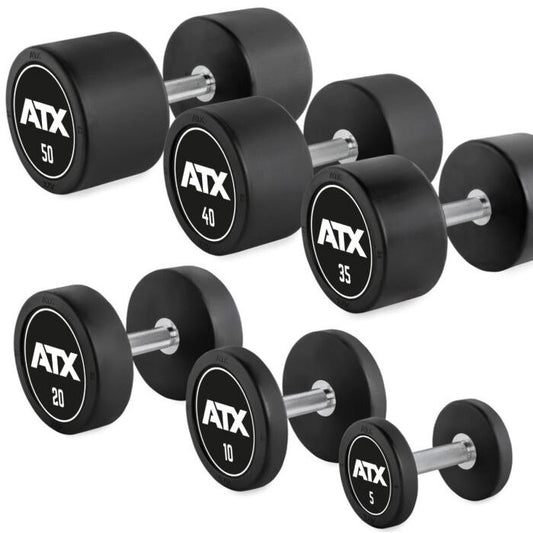 Gantere Compacte – PRO-Style Rubber Dumbbell – De la 2,5 până la 60 kg