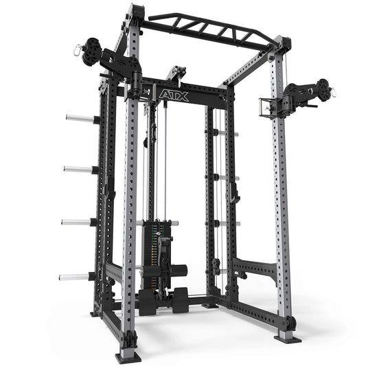 Statie ATX® Hardcore Power Rack - aparat fitness multifunctional cu stiva de greutate 125 kg