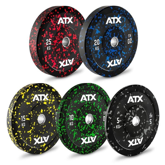 Disc olimpic Bumper de cauciuc granulat ATX® Color Splash, Ø 50, 450 mm, 5 - 25 kg
