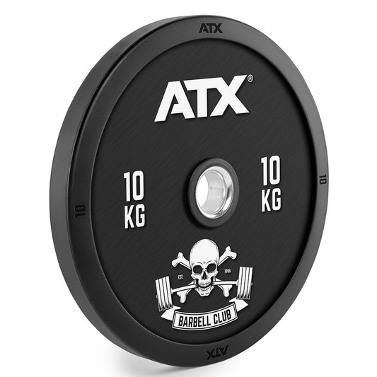 Discuri Bumper ATX® Barbell Club, negru, Ø 50 mm – 5 până la 25 kg
