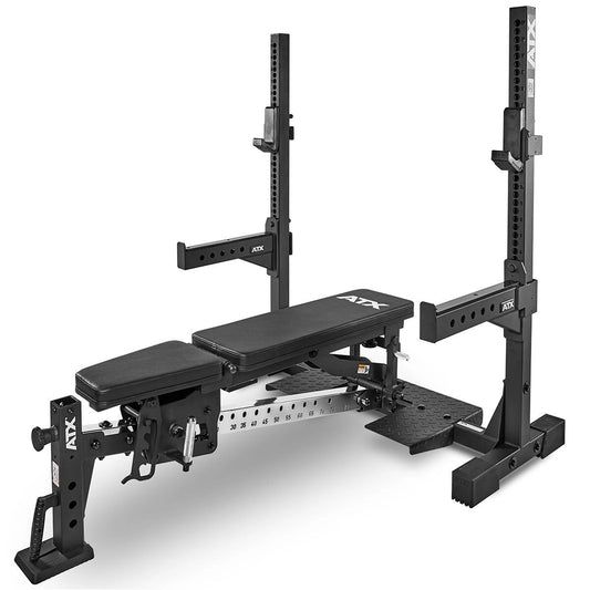 Bancă fitness multifuncțională ATX® cu suport pentru bare, încărcare maximă 500 kg