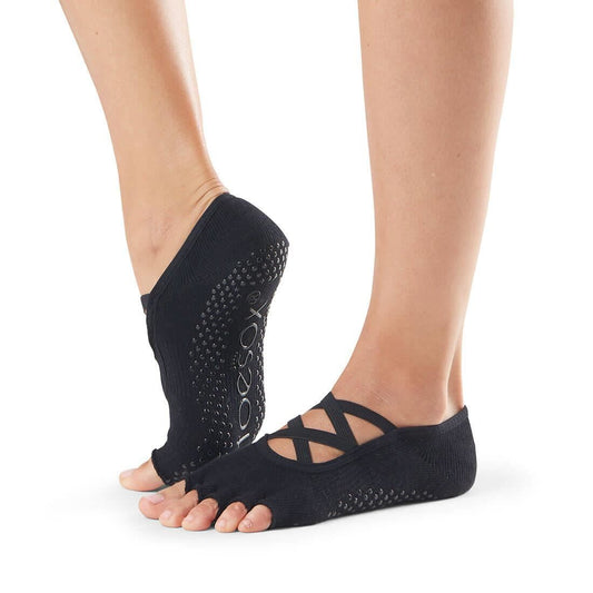 Sosete yoga, pilates, gimnastica ToeSox Half Toe Elle - Negre