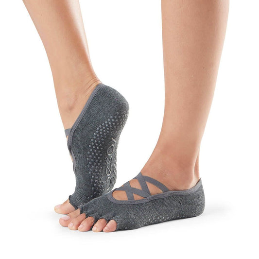 Sosete yoga, pilates, gimnastica ToeSox Half Toe Elle - Gri