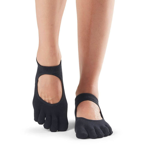 Sosete yoga, pilates, gimnastica ToeSox Full Toe Bellarina - Negru