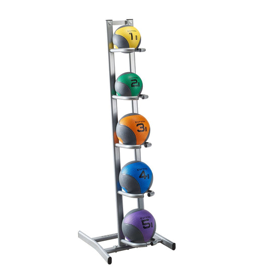 Stand depozitare 5 mingi medicinale Trendy Sport Esfera Rack, 57 x 50 x 154 cm, gri