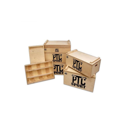 Set block-uri pentru antrenament haltere PTC Sport, bara olimpica, lemn