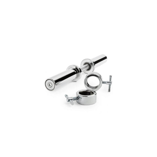 Bara fitness gantera IFS, 50 cm, 5 kg, Ø 50 mm, crom, cu sigurante