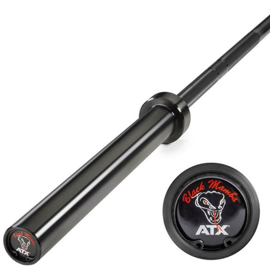 Bara olimpica pentru Crossfit ATX® Black Mamba Power Bar, haltera, 20kg, 220 cm, Ø 50 mm, negru