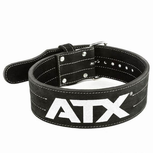 Centură de powerlifting ATX® Power Belt – piele velur, negru
