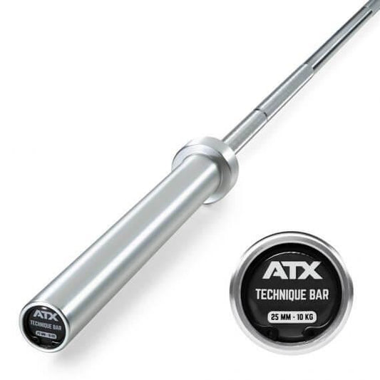 Bară olimpică ATX® Weightlifting Technique Bar – 10 kg, 220 cm, pentru tehnică