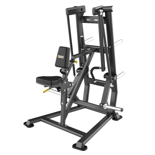 Aparat Fitness Drax Low Row pentru spate, ramat, cu incarcare pe discuri
