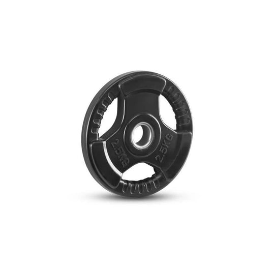 Disc fitness din cauciuc multi-grip, placa de greutate, 30 mm, negru 2,5 kg