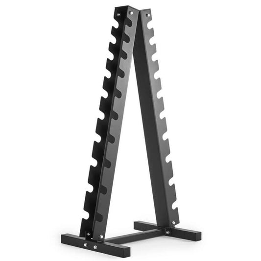 Suport de gantere in forma de piramida pentru 10 perechi de gantere, negru