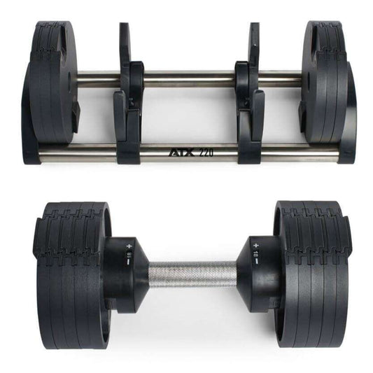 Set gantere reglabile NÜOBELL® – ATX® Edition, 2 × 20 kg
