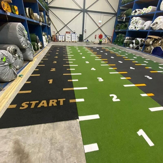 Pista de sprint, gazon sintetic fitness, numerotat