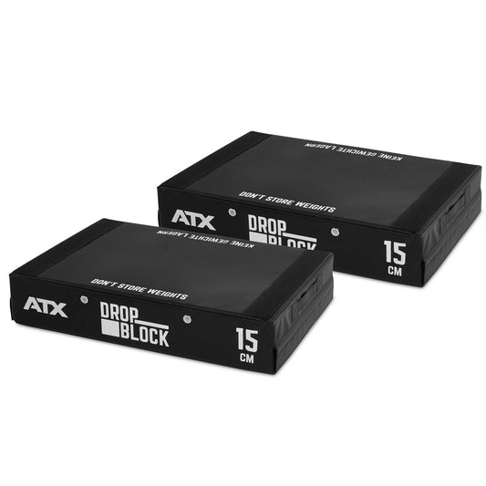 Blocuri weightlifting ATX® SoftDrop pentru antrenament halteră, 15 cm, pereche