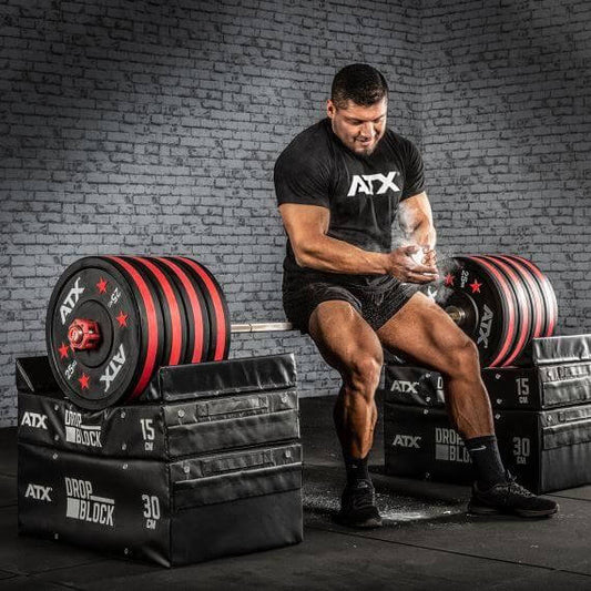 Suport haltere ATX ® Soft Drop Block pentru aruncare greutati