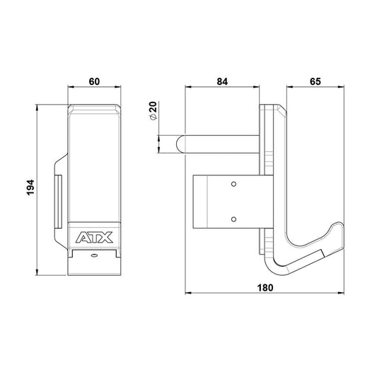 Carlige ATX ® J-Cups seria 600, 500 kg, pereche
