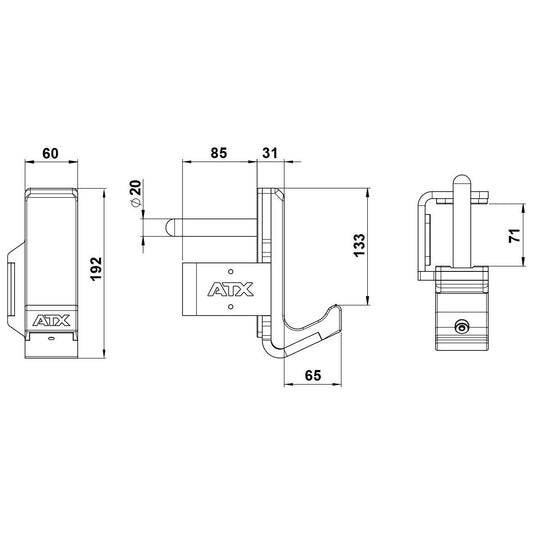 Carlige ATX ® J-Cups seria 700, 500 kg, pereche