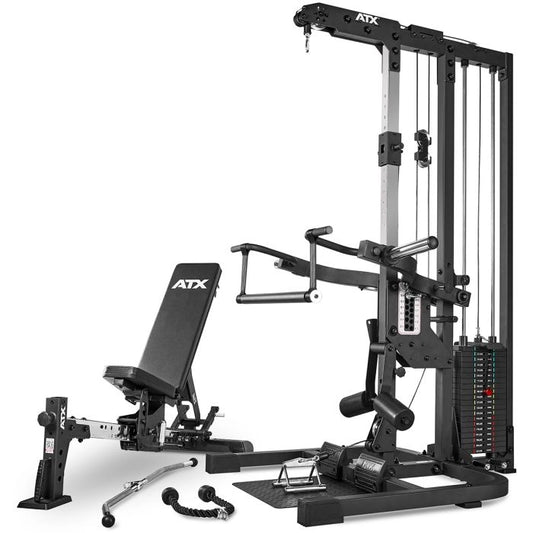 ATX® multi-gym aparat fitness multifuncțional cu bancă și stivă de greutate 115 kg