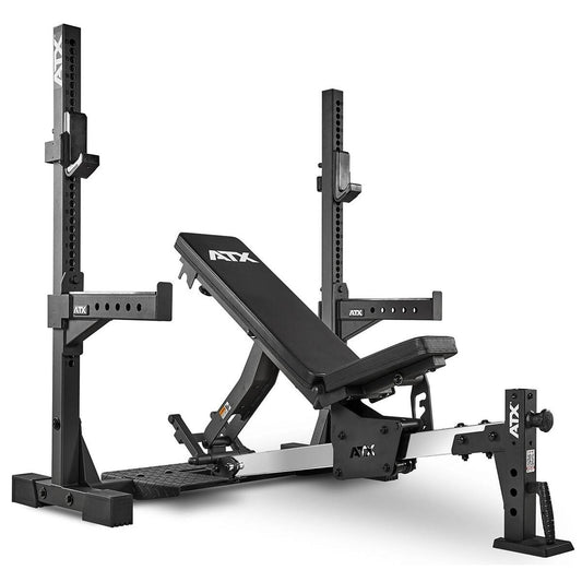 Bancă fitness multifuncțională ATX® cu suport pentru bare, încărcare maximă 500 kg
