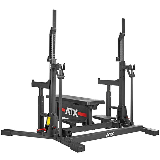 ATX® Combo Rack profesional 2-în-1 pentru competiții – presă la bancă & genuflexiuni